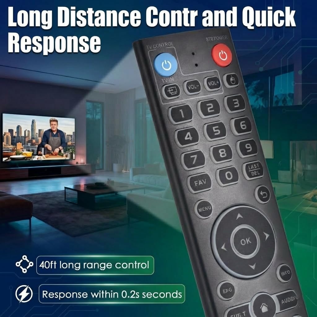 Replacement Voice Remote for vSeeBox V3 Pro,Control Compatible with V5 Pro / V3 Plus/V3/ V2 /V1 Max/Elite/Max