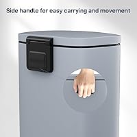 Vista 26 de Arlopu 8 Gallon Step Trash Can, Stainless Steel Garbage Bin, Soft-Close Rubbish Bin with Removable Plastic Inner Bucket, Fingerprint-Proof, Lid Grey