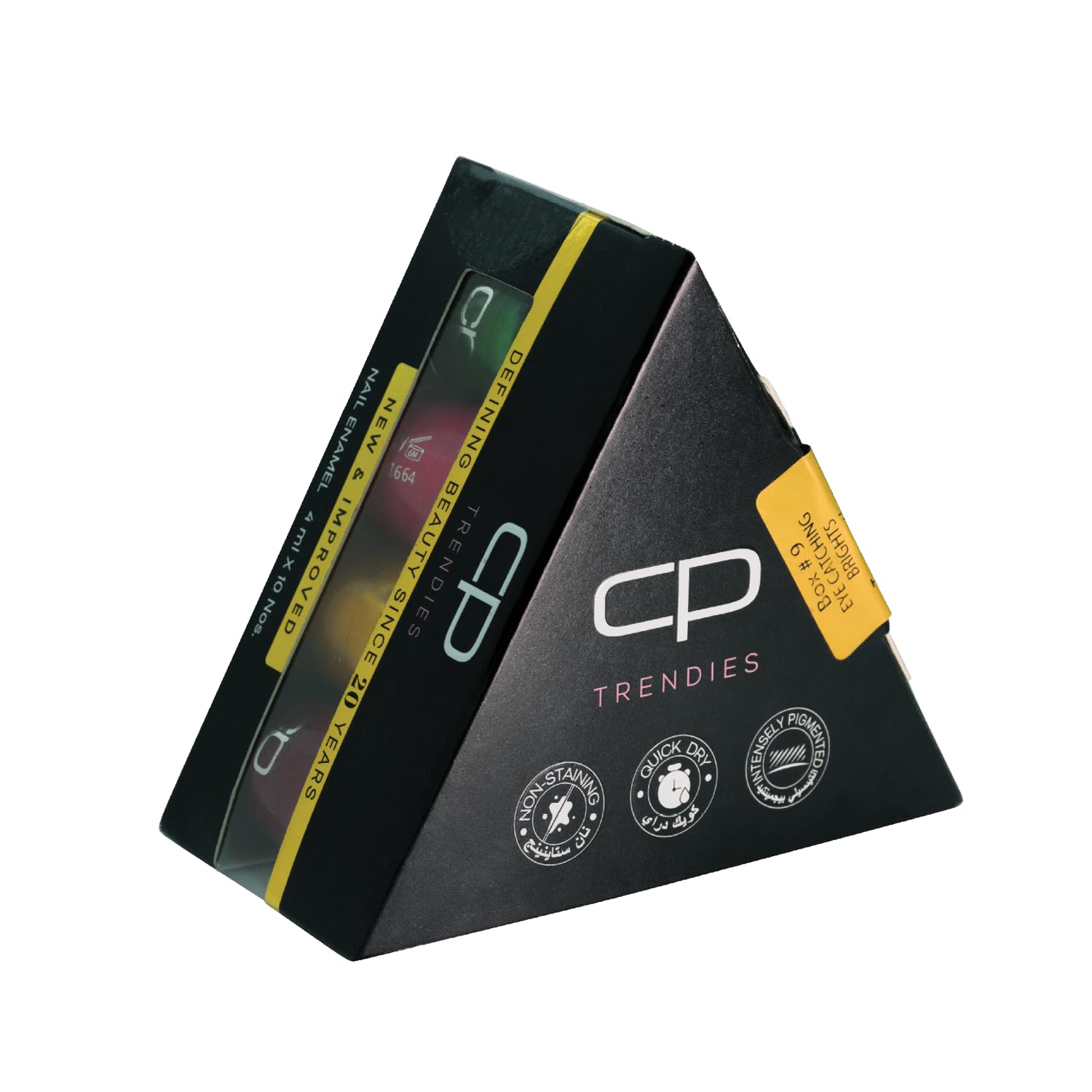 CP TRENDIES - Set of 10 Nail Polish - EYE CATCHING (Colour Set # 9) - Glossy Finish, Long Lasting, Hi Shine & Quick drying Nail Paints for Women/Girls