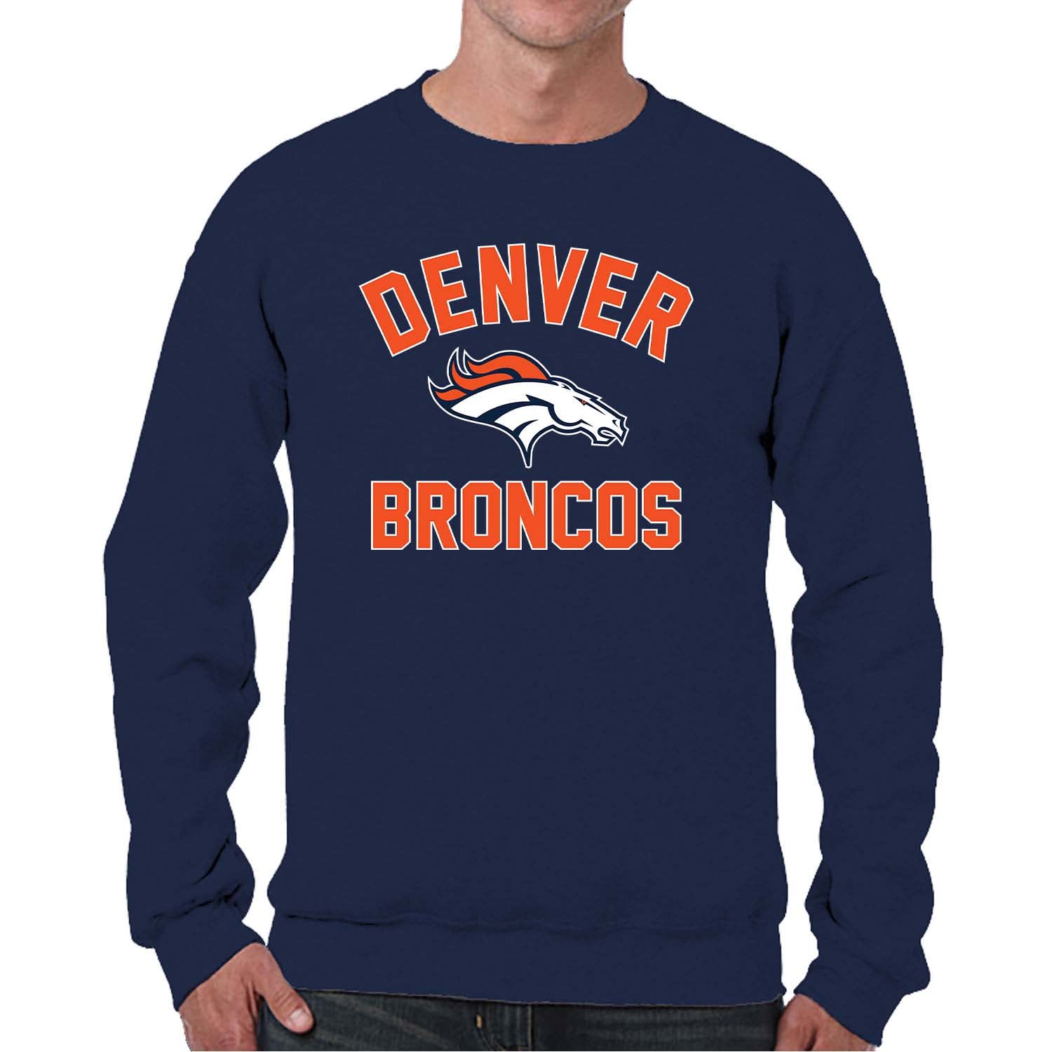 Team Fan Apparel NFL Adult Gameday Football Crewneck Sweatshirt - Cotton Blend - Stay warm, comfortable & stylish on game day