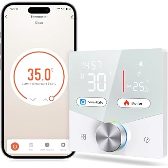 Smart Thermostat Boiler WLAN Room Thermostat 5A 2.4GHz WiFi