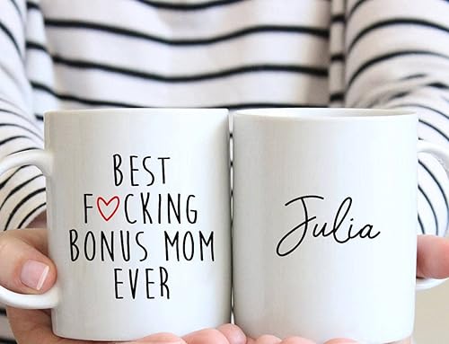 Best Fucking Bonus Mom Ever - Regalo extra para mamá taza extra para mamá regalo personalizado para mamá regalo para el día de la madre para mamá
