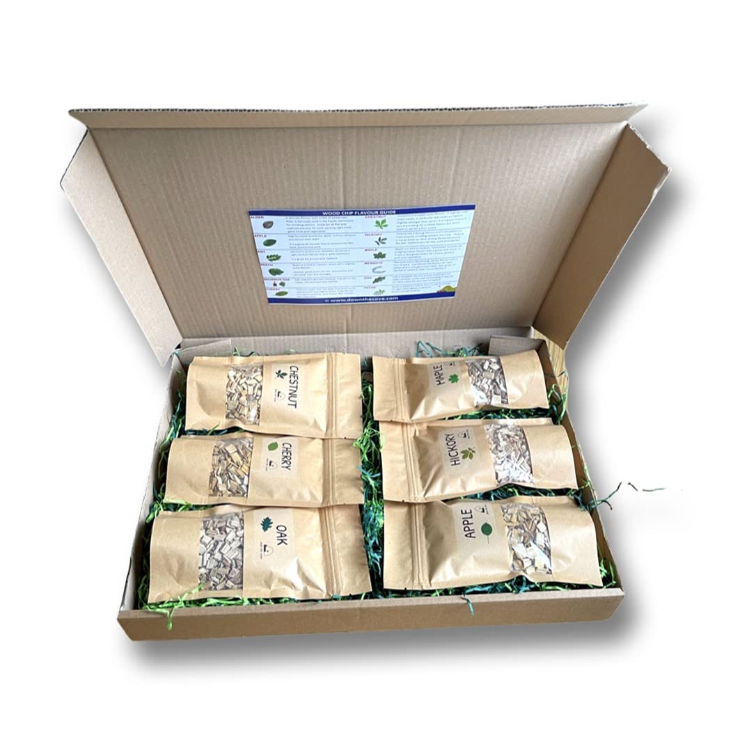BBQ Wood Chip Variety Pack - Selection Box of Woods for BBQ Smoke Box