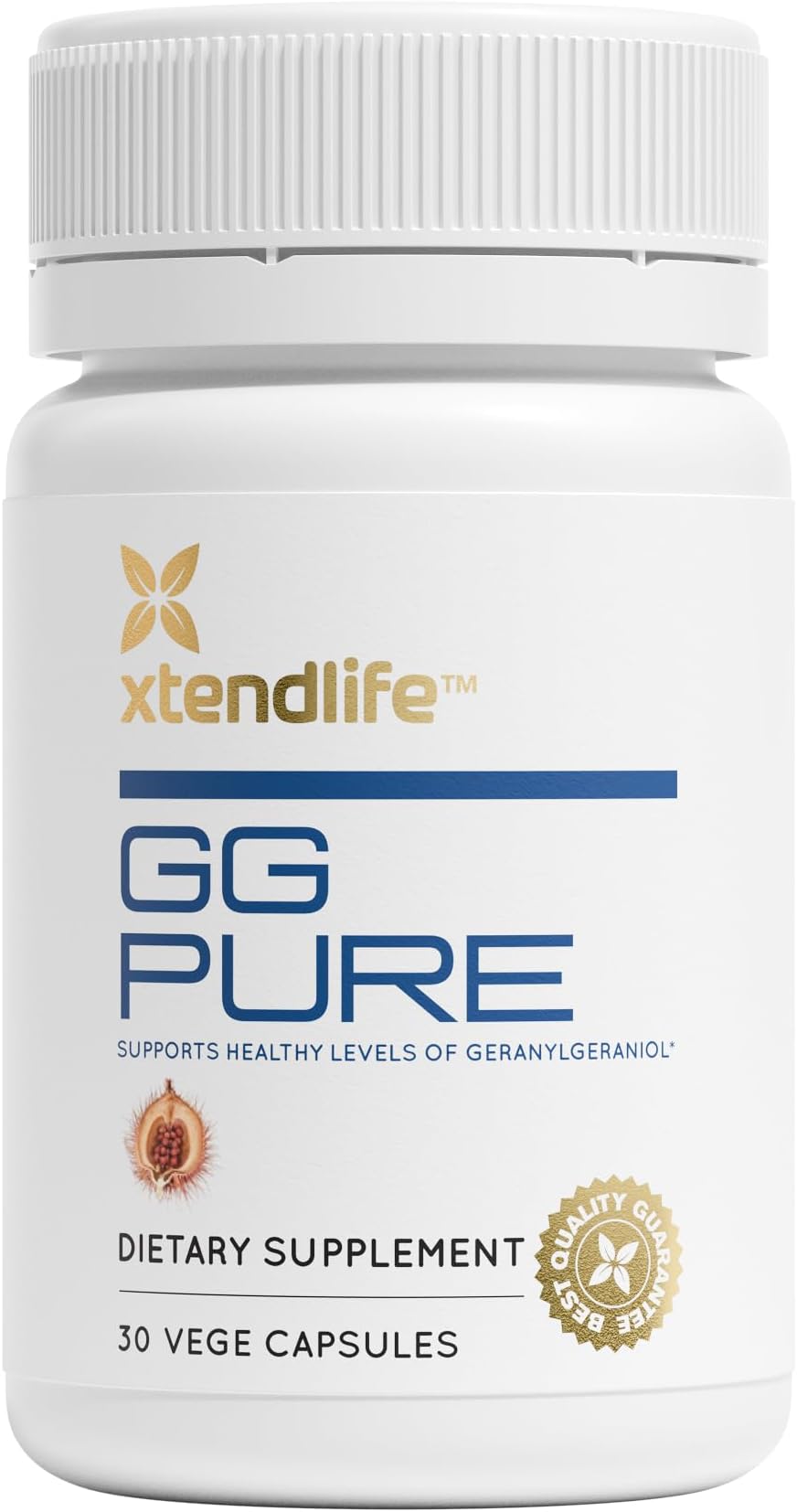 Xtendlife GG Pure for Statin Users, CoQ10 Support, Bone, Muscle, and Heart Health - 150mg Geranylgeraniol from Annatto Seeds - 30 Day Supply