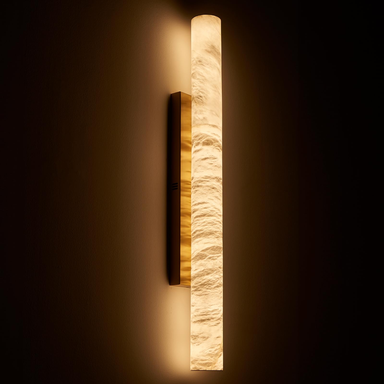 SHEKAITAO 36" L Gold Wall Sconces,Alabaster Large Modern Wall Lights Fixtures for Living Room Bedroom Bathroom Hallway Stairs