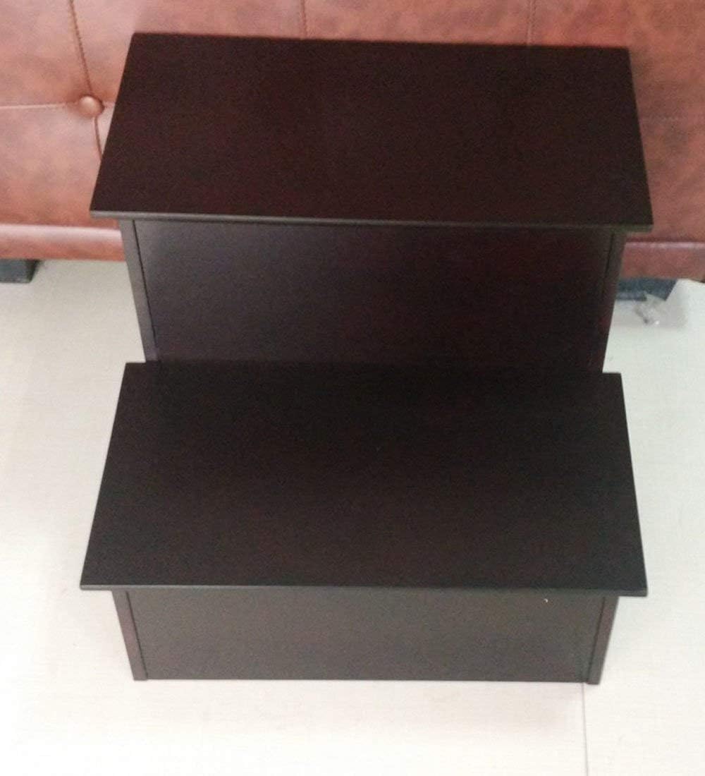 Shower Stool,Extending Portable Wood 2 Steps Ladder Stool with Storage Box Bedside Stepping Stool Change Shoe Stool for Bath Kitchen