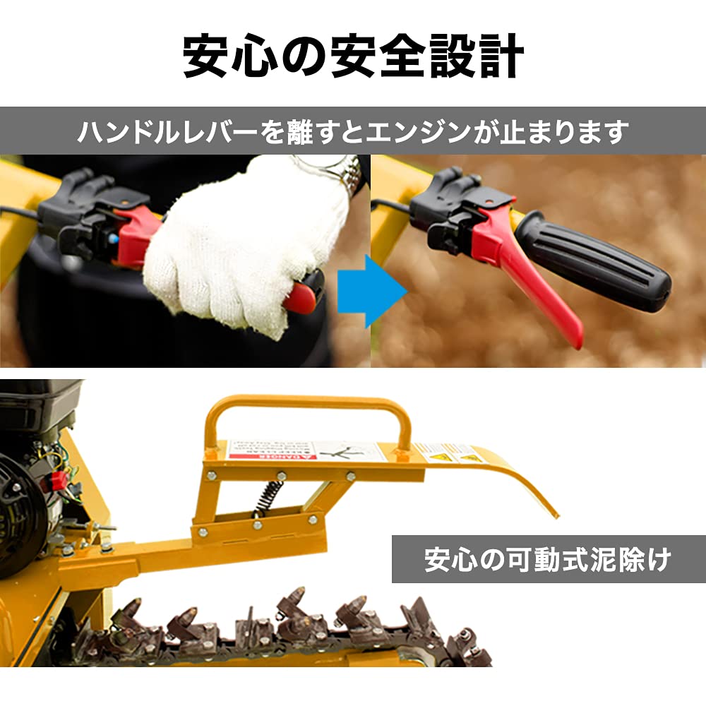 Amazon.co.jp: HAIGE(ハイガー) 溝掘機 トレンチャー 溝堀り 暗渠 畝 