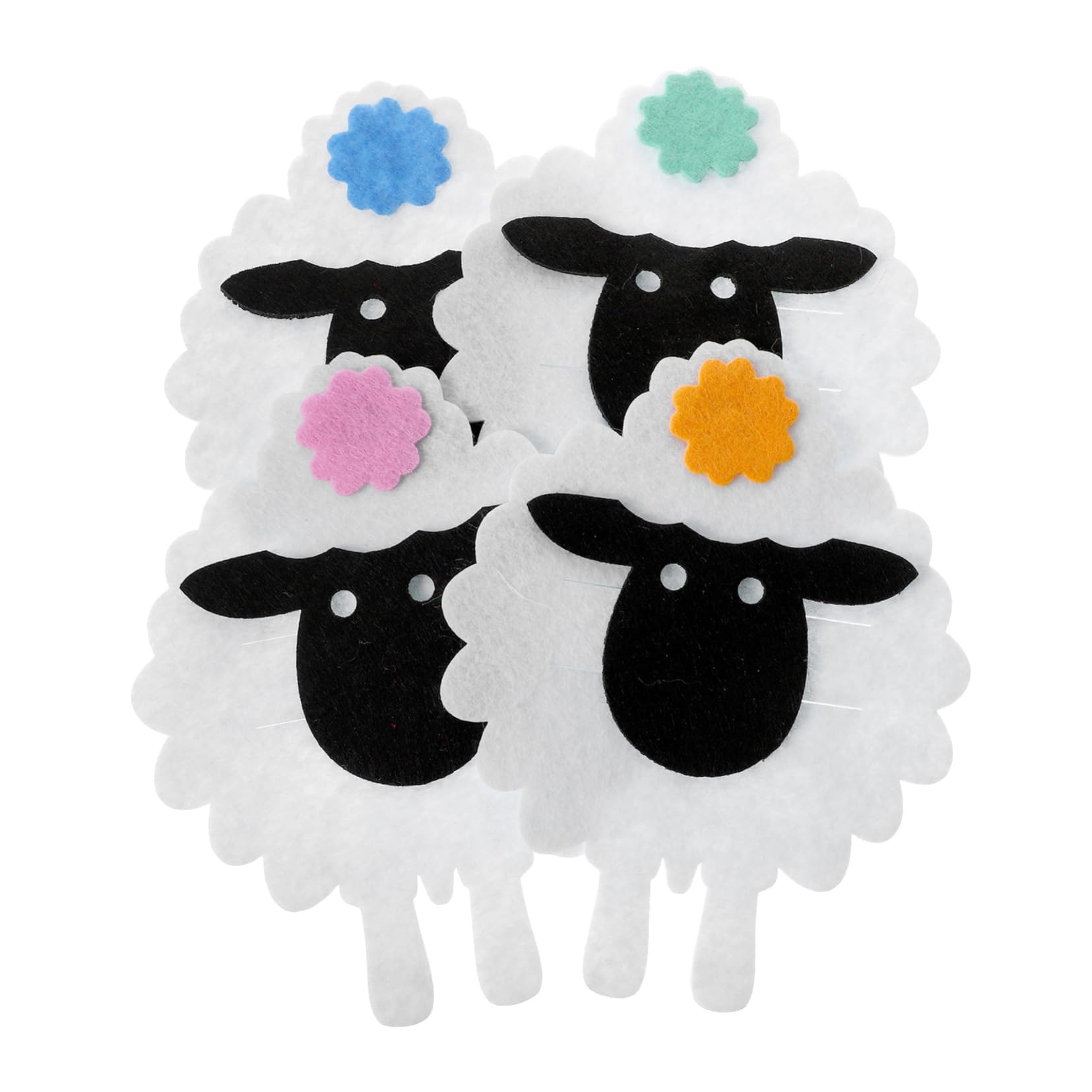 Cabilock 4pcs Easter Tableware Holders Cute Sheep Cloth Cutlery Sleeves for Festive Dining for Family Gatherings and Outdoor Picnics Adorable Table Decor for Easter Celebrations