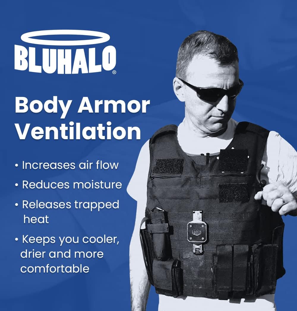 Cooling Device for Body Armor Vests: Provides Air Circulation and Reduces Sweat - Perfect for Police, Security, Tactical, and Military - Works with Kevlar Vests and Body Armor