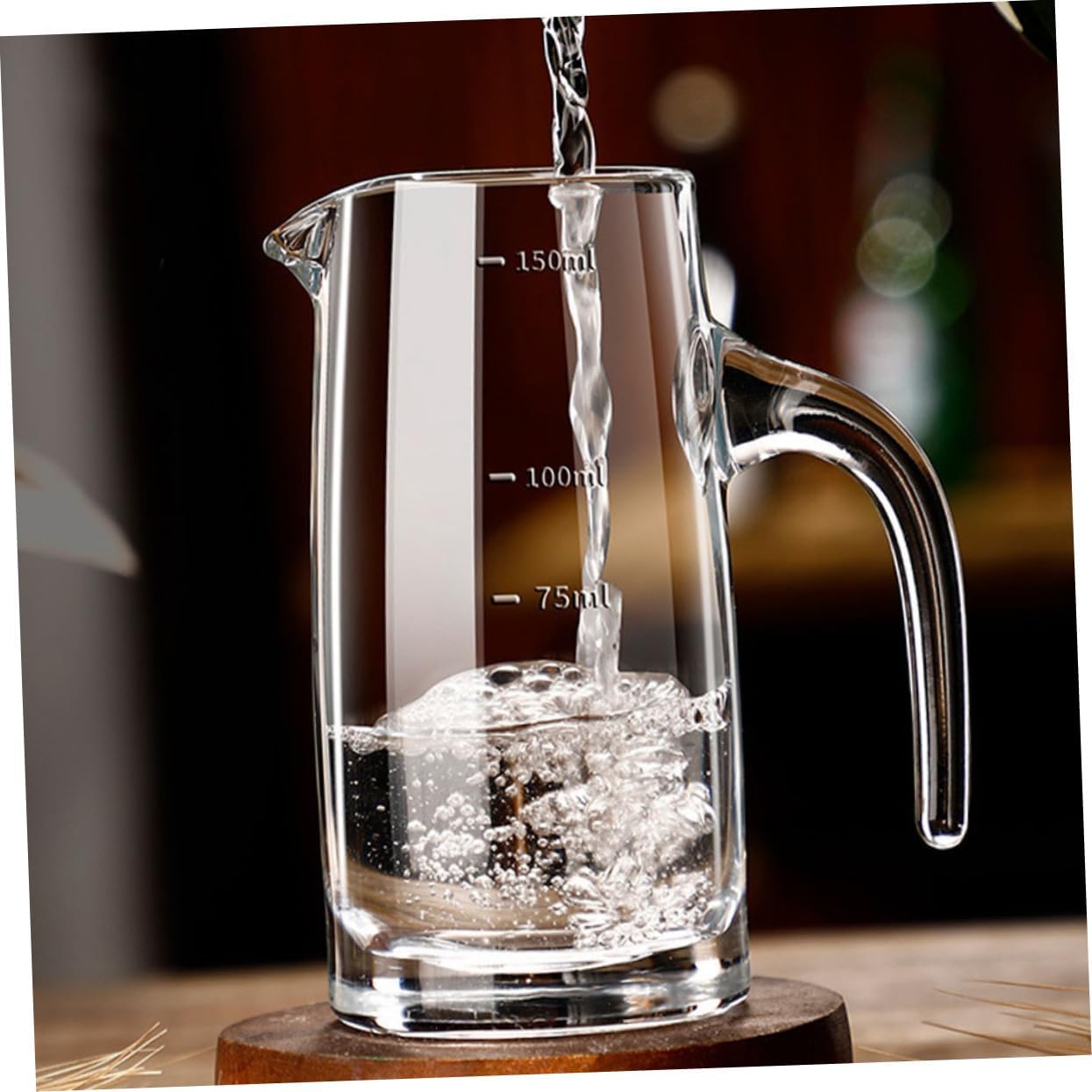 Wine Glasses 2pcs Carafe with Measuring Cups Transparent Glass Dispenser for Home Bars and Parties and Lightweight Design
