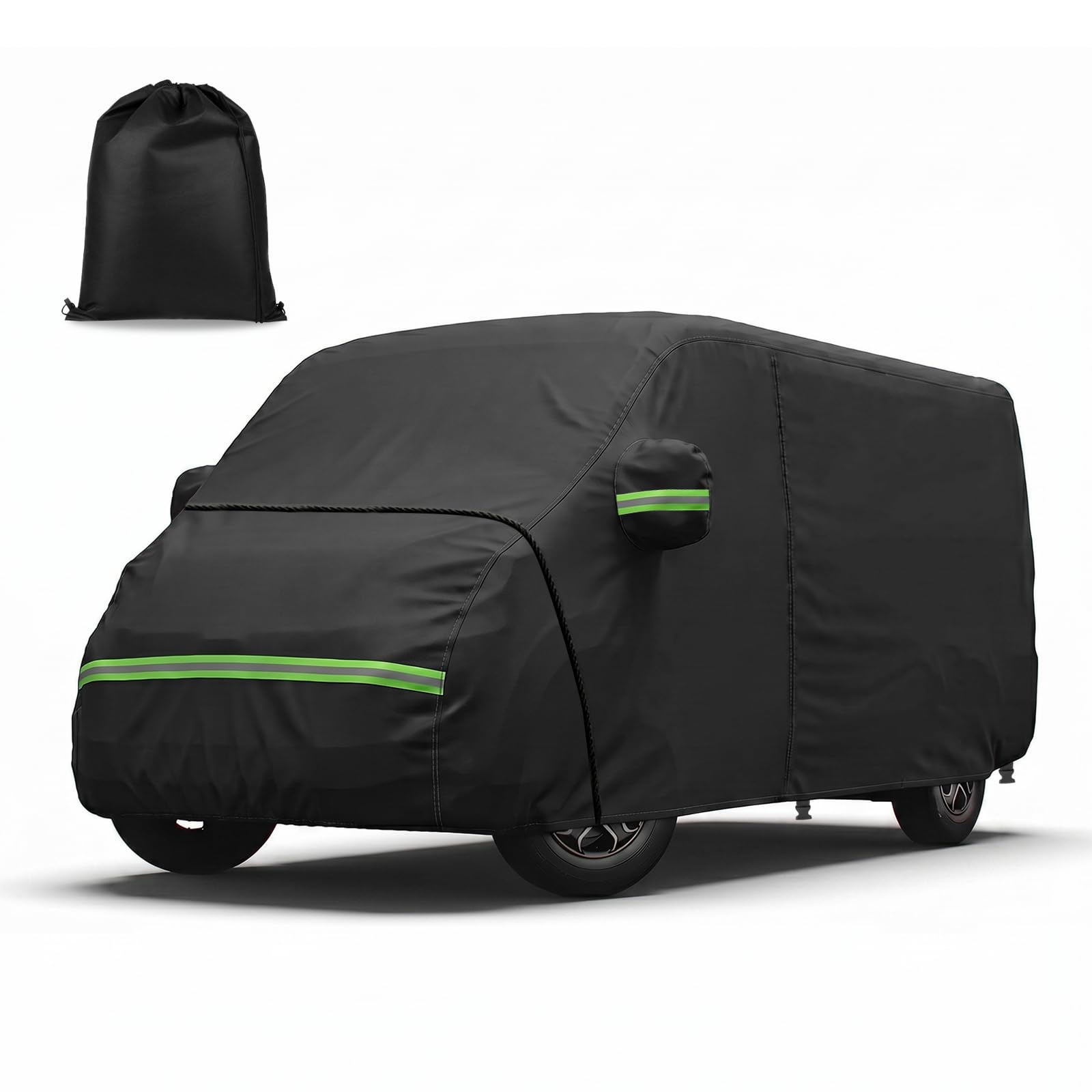 Autoabdeckung für FIAT Ducato 2006–2024, Vollgarage für FIAT Ducato, Doppelseitiges Reißverschlussdesign, Windfeste Befestigung, Schnee, Sonne und Staubschutz