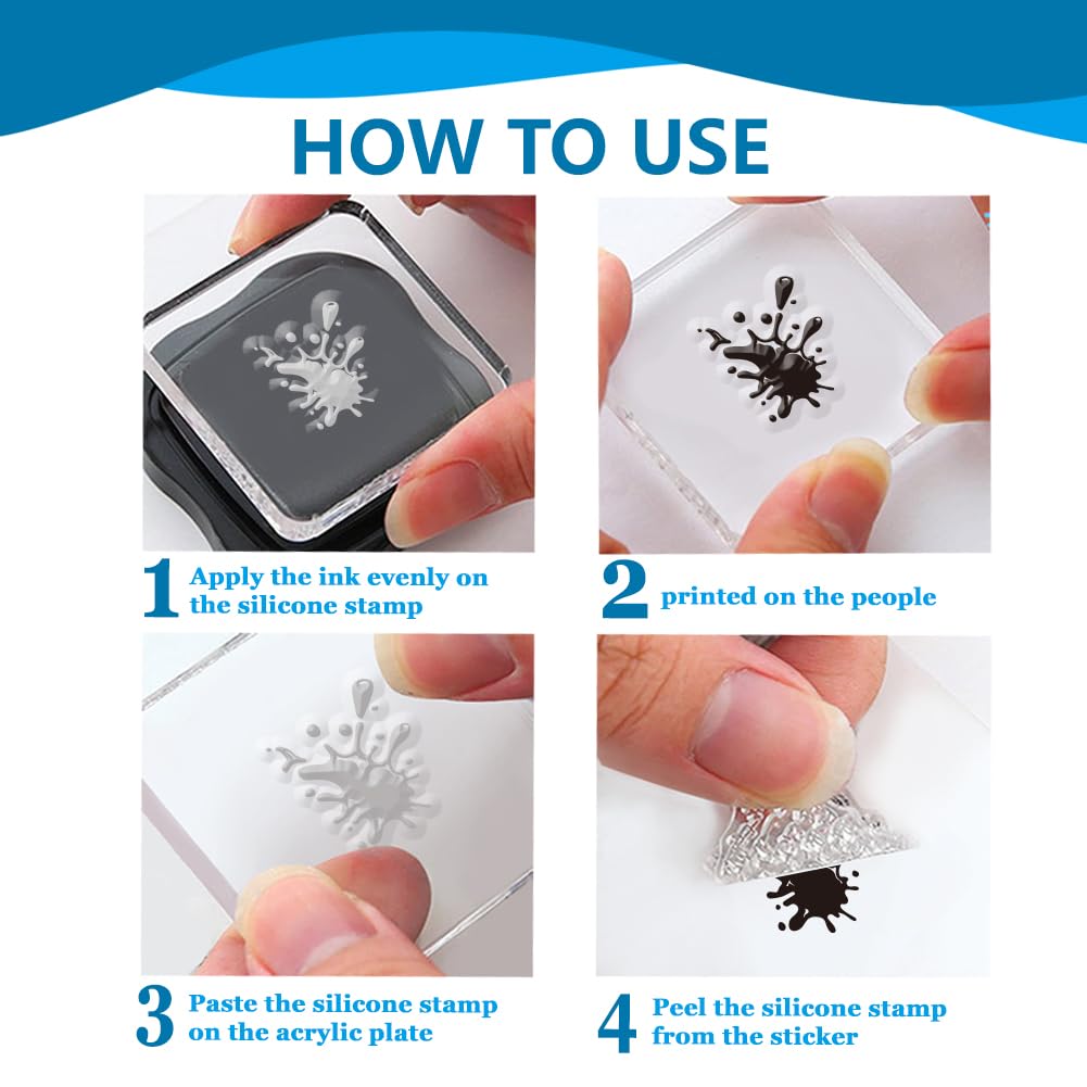 Retro Graffiti Clear Silicone Stamps - 4.3x6.3 Inch Background Stamps For Card Making & Scrapbooking