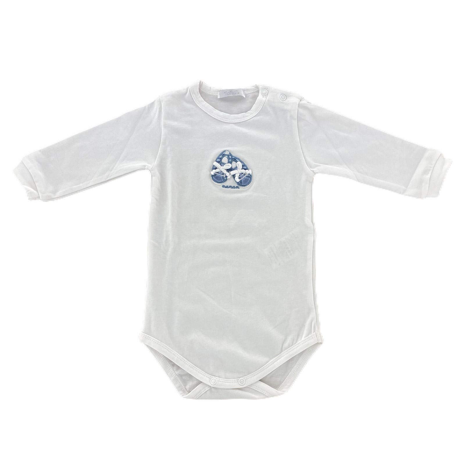 NANAN A54 body bimbo BOY cotton white/blue layette bodysuits kids