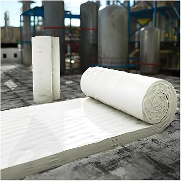 zktoermn Ceramic Fiber Insulation Blanket, High Density Fireproof Insulation Blanket, Dishwasher Insulation Blanket, for Forge, Foundry, Furnace, Kiln61x30 cm