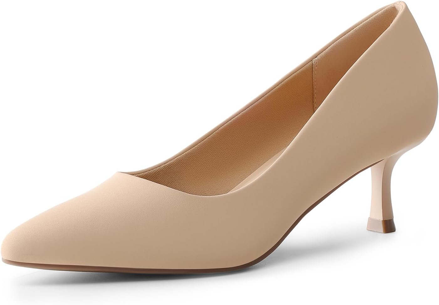 DREAM PAIRS Women's Pumps Closed Toe Pointed Toe Kitten Heels for Women Party Dance Wedding Dress Shoes for Women
