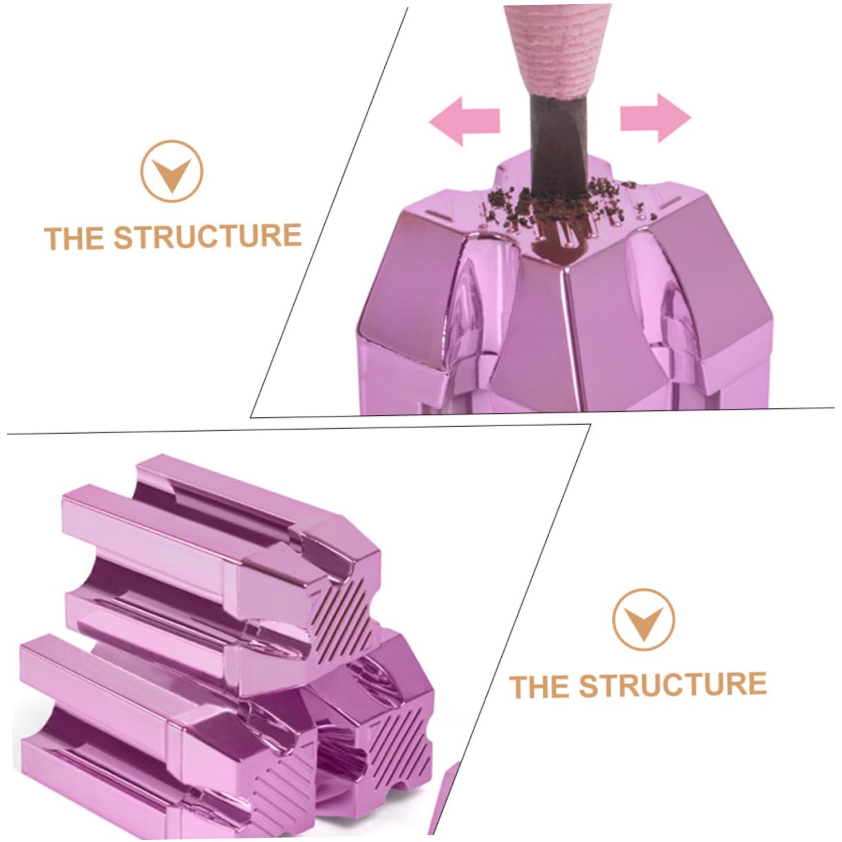 Angoily Makeup Eyebrow Pencil Sharpener Set 2pcs Lip Liner Sharpener Eyeliner Pencil Cosmetic