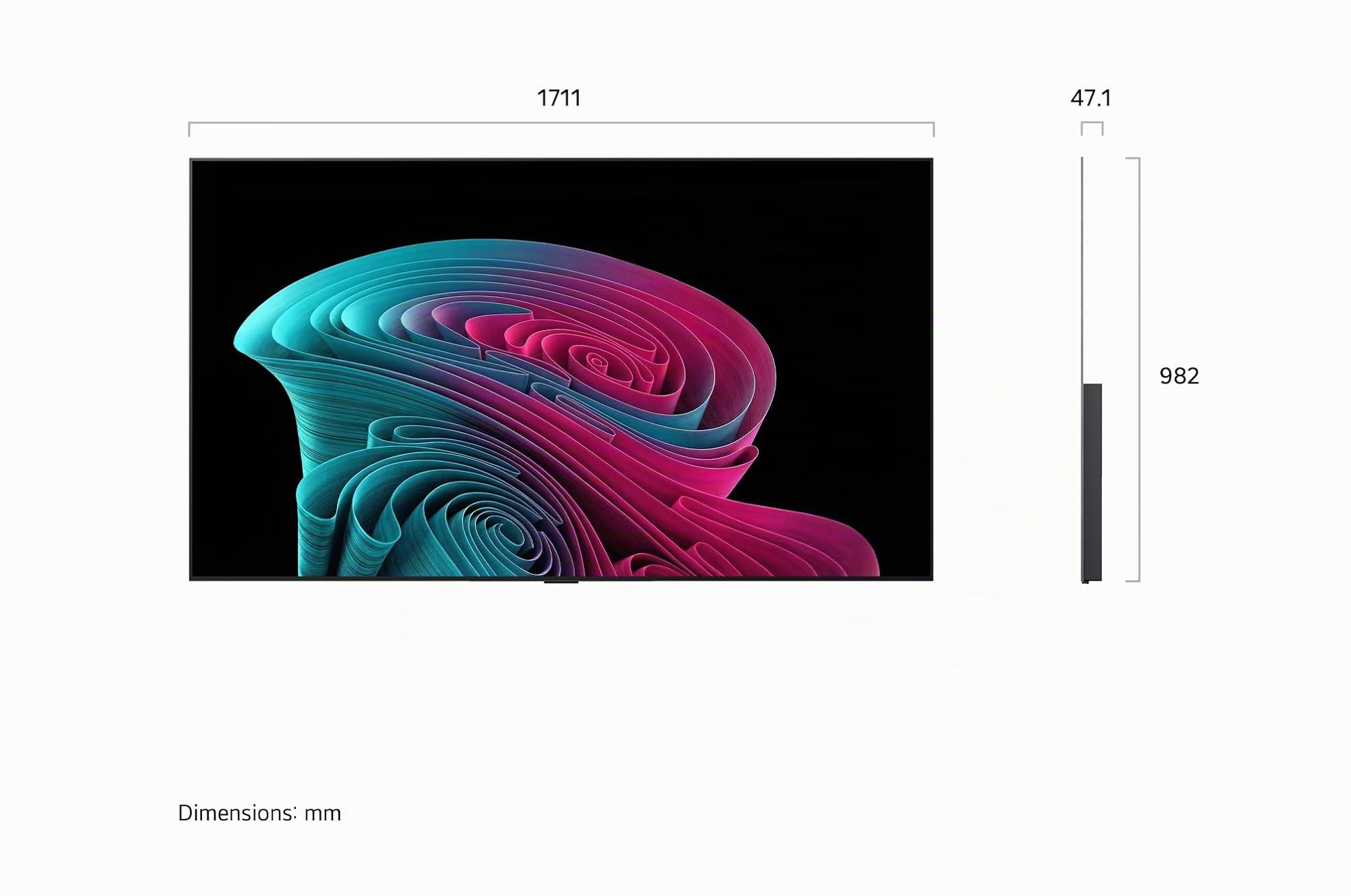 LG OLED77C64LA - TV 77", 4K OLED EVO AI C6, Smart TV, WebOS 26, processeur α11 AI Gen3, VRR 165Hz, anti-reflets Pro, Dolby Vision et Atmos, Alexa/Google Assistant, Gris foncé