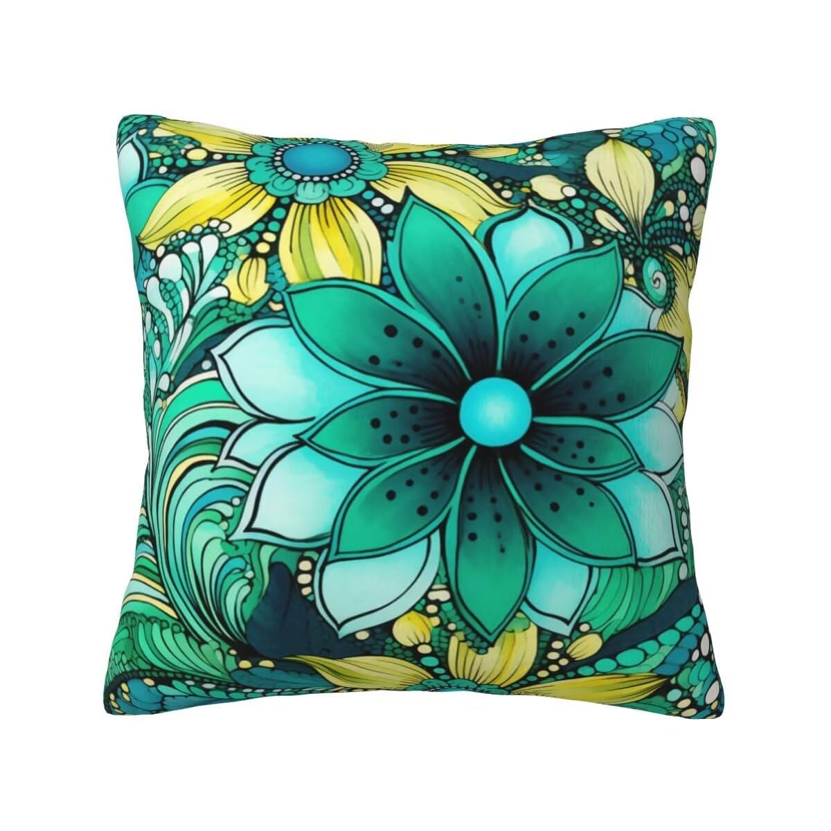 Housse de coussin 45x45 cm velours vert pour protéger et embellir canapé