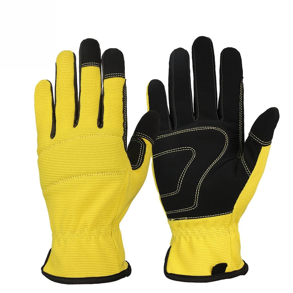 Guantes de trabajo Agarre Unisex Seguridad Protección Jardín Deportes Guante mecánico(XL)