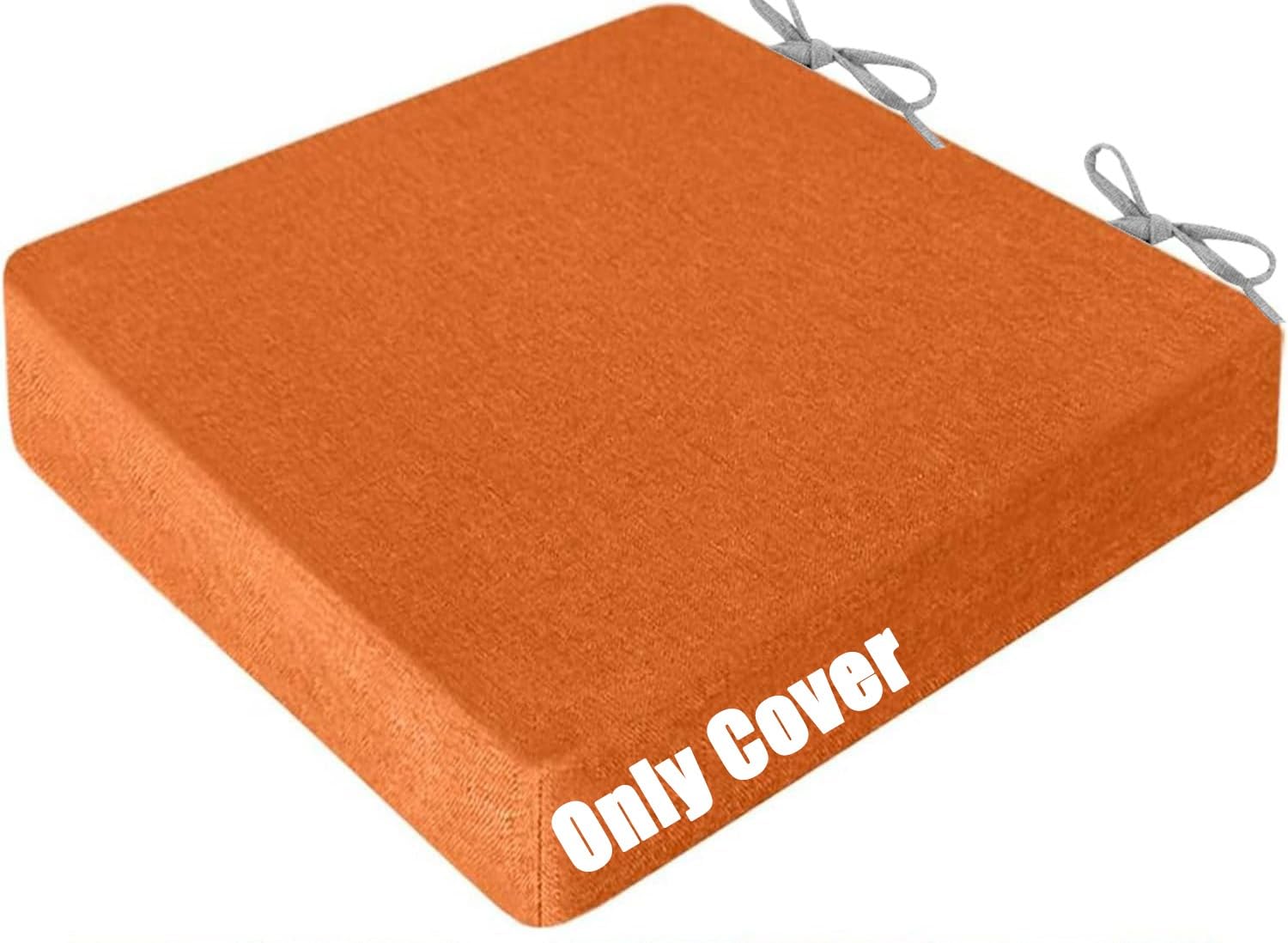 Housse de coussin de chaise en lin F16 enveloppe premium amovible taille 80x80x10cm