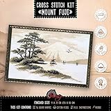 Povitrulya 'Mount Fuji', Japanese Landscape. Counted Cross Stitch Kit for Home Decor, 11