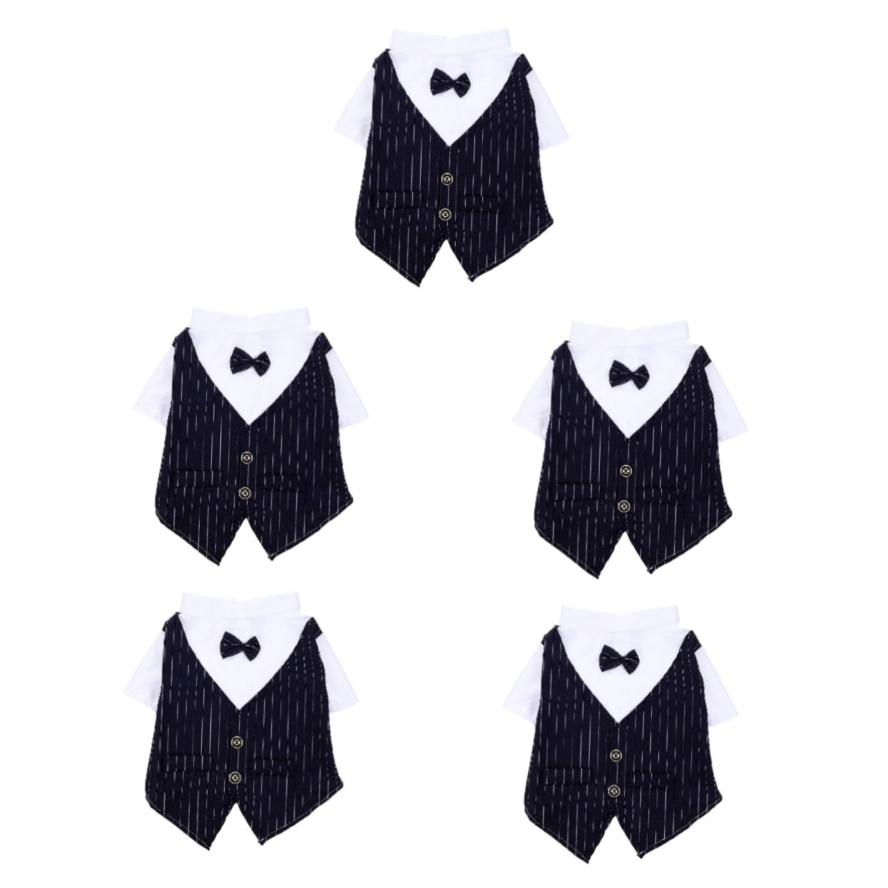Nœud pour petits chiens ensemble de 5 pièces pour mariage chic