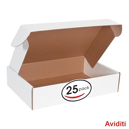 Miniatura 3 de Aviditi Cajas de correo blancas de lujo, 18 x 12 x 4 pulgadas, paquete de 25, a prueba de aplastamiento, para envío, correo y almacenamiento