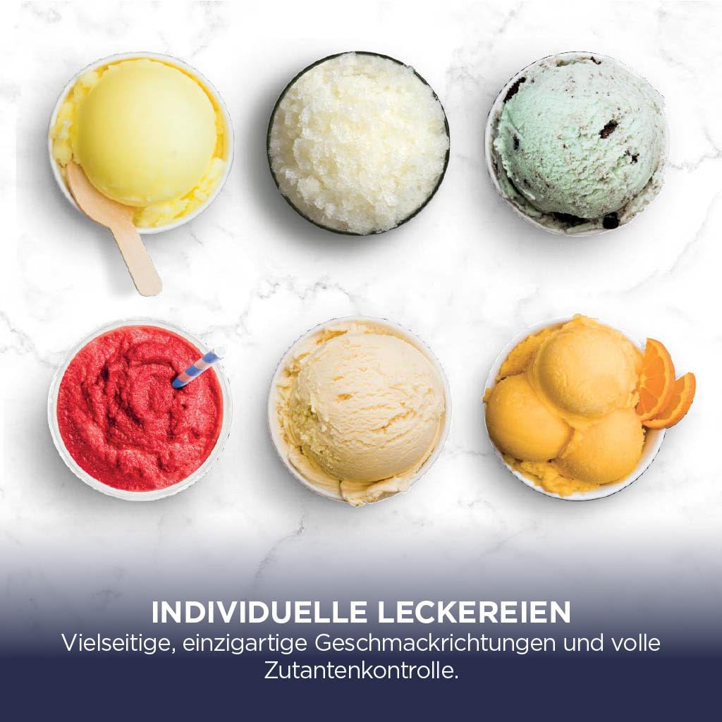 Ninja CREAMi Deluxe Eismaschine NC502EUSTGD 10 Funktionen 2 Behälter Dessert & Ice Cream Maker Stone Gold