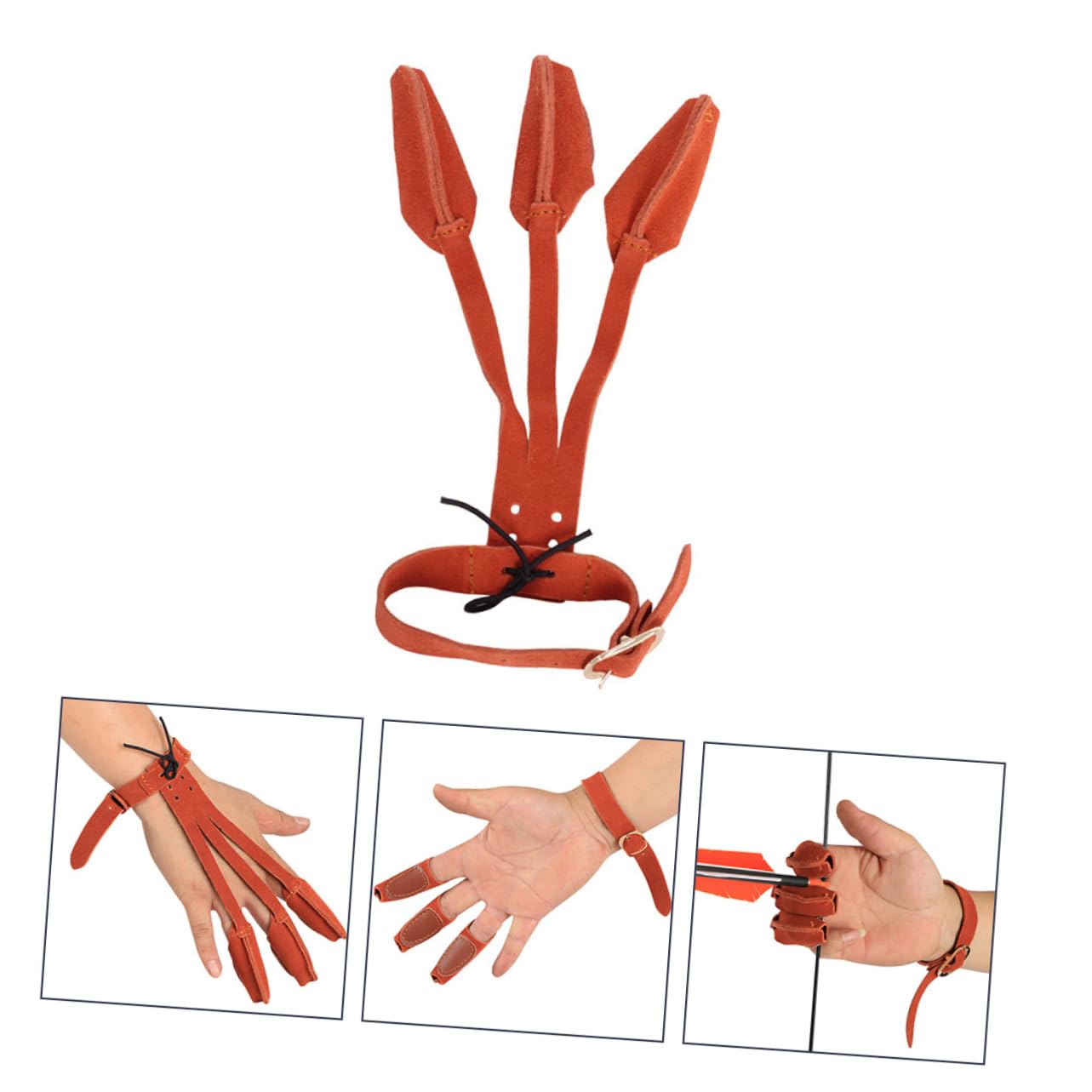 BESPORTBLE Archery Accessory for Men Three-Finger Glove Release Thumb and Arm Guards