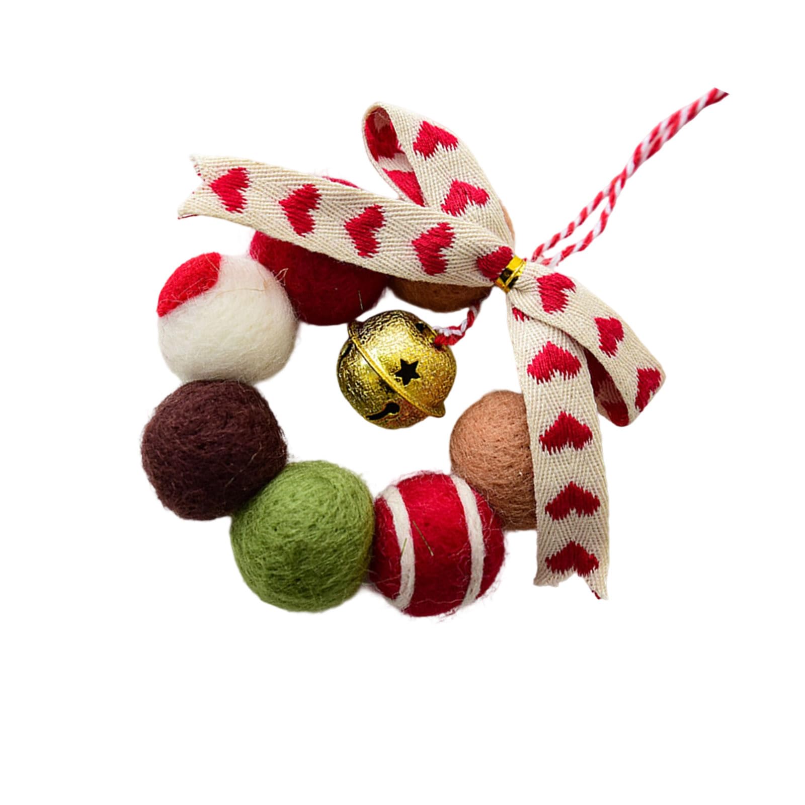 KAQNTUD Christmas Wool Felt Decoration Handmade Miniature Hanging Ornament Perfect for Door and Window Sill Seasonal Presentation Artistic Festival Mantle Decorations