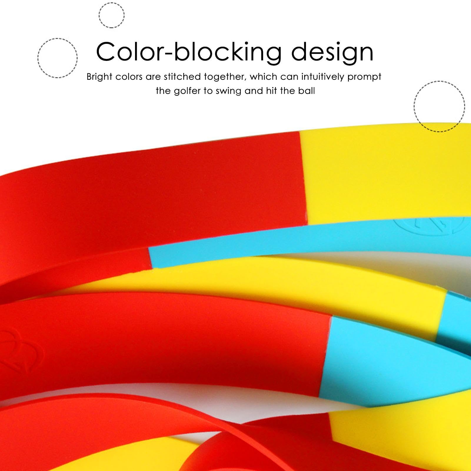 Nutriess Anneaux De Cible De Pratique De Golf En Silicone Ultra Fin, Indicateur Vibrant Et Solide, Cibles De Golf Pour Outils D'entraînement De Golf De 35,4 Pouces 90 Cm Avec (1