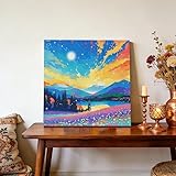 Diamond Painting Nube Punto de Cruz Kit Completo 70x90 cm, Pintura de Diamante 5D Dibujos con Diamantes Punto de Cruz DIY Diamond Art Painting para Hogar Decoracion Pared, Regalo Mujer Flor s1013