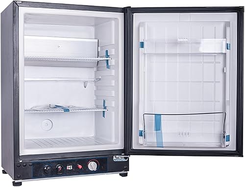 Smad Refrigerador de 3 vías de 12 V para camiones RV, refrigerador de propano sin ruido, CADCGLP, 55 cuartos de galón, estantes extraíbles y puerta