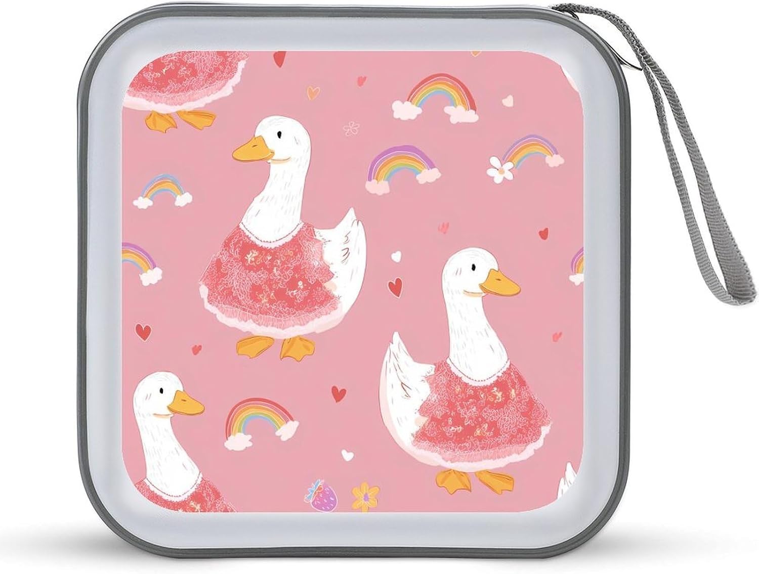 Silly Goose Rainbow Protective CD Case Storage Rack 40 Capacity DVD Holder Organizer Car Travel