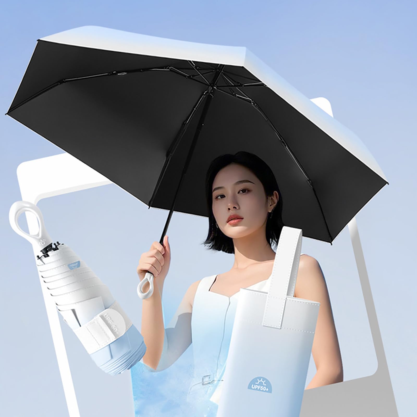Amazon | -40℃の遮熱効果 COKAGE+ 日傘 折りたたみ 3段 木手元 50cm