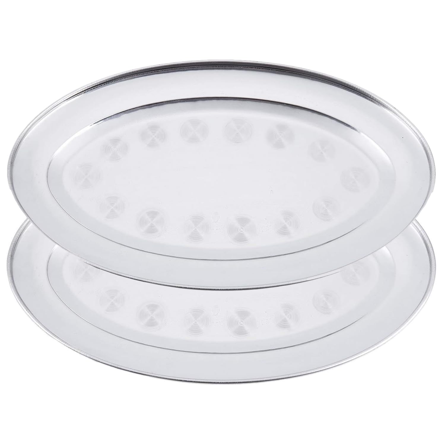 2 Plateaux De Service En Acier Inoxydable Space Home - 40x30cm - Design Ailes Plates