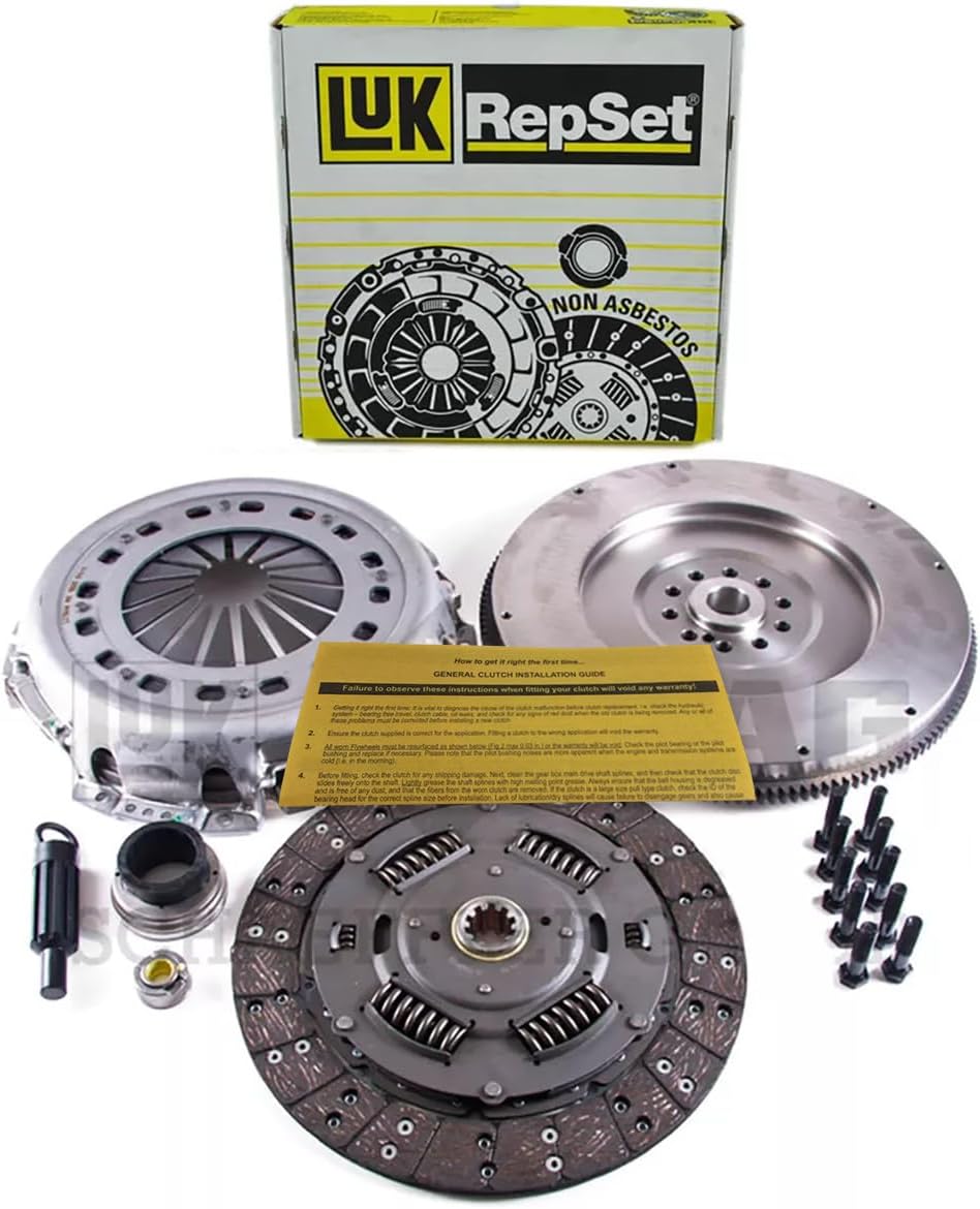LuK Clutch and Solid Flywheel Conversion Kit Compatible with 1994–1997 Ford F250 F350 7.3L Powerstroke Turbo Diesel | Manual Transmission Replacement Upgrade Set