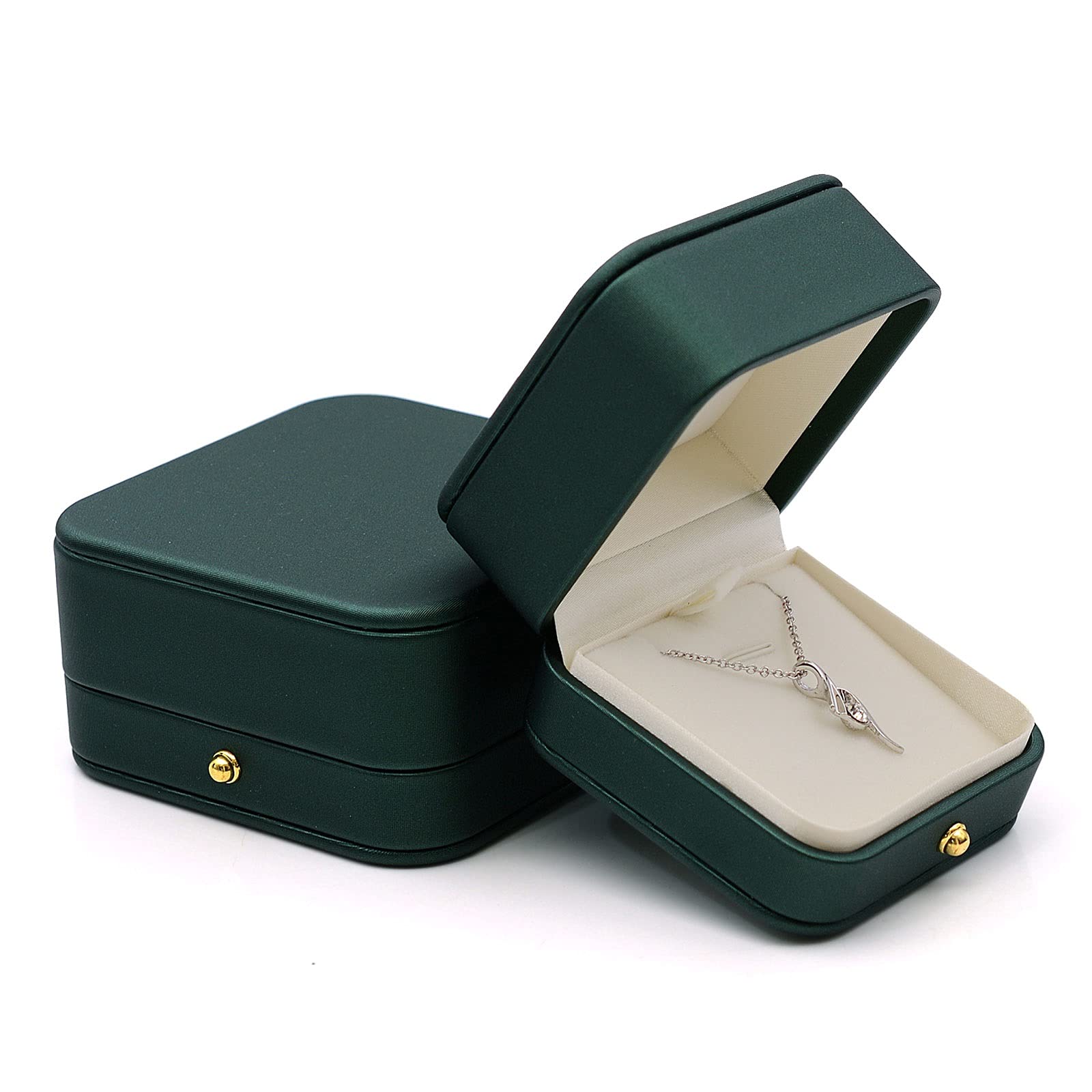 Scatola di Gioielli Contenitore Di Gioielli PU Box Anello In Pelle, Gioielli In Velluto Per Proposta Di Fidanzamento, Matrimonio Regalo-gioielli Custodia Custodia Anello Anello Orecchini Gioielli Punt