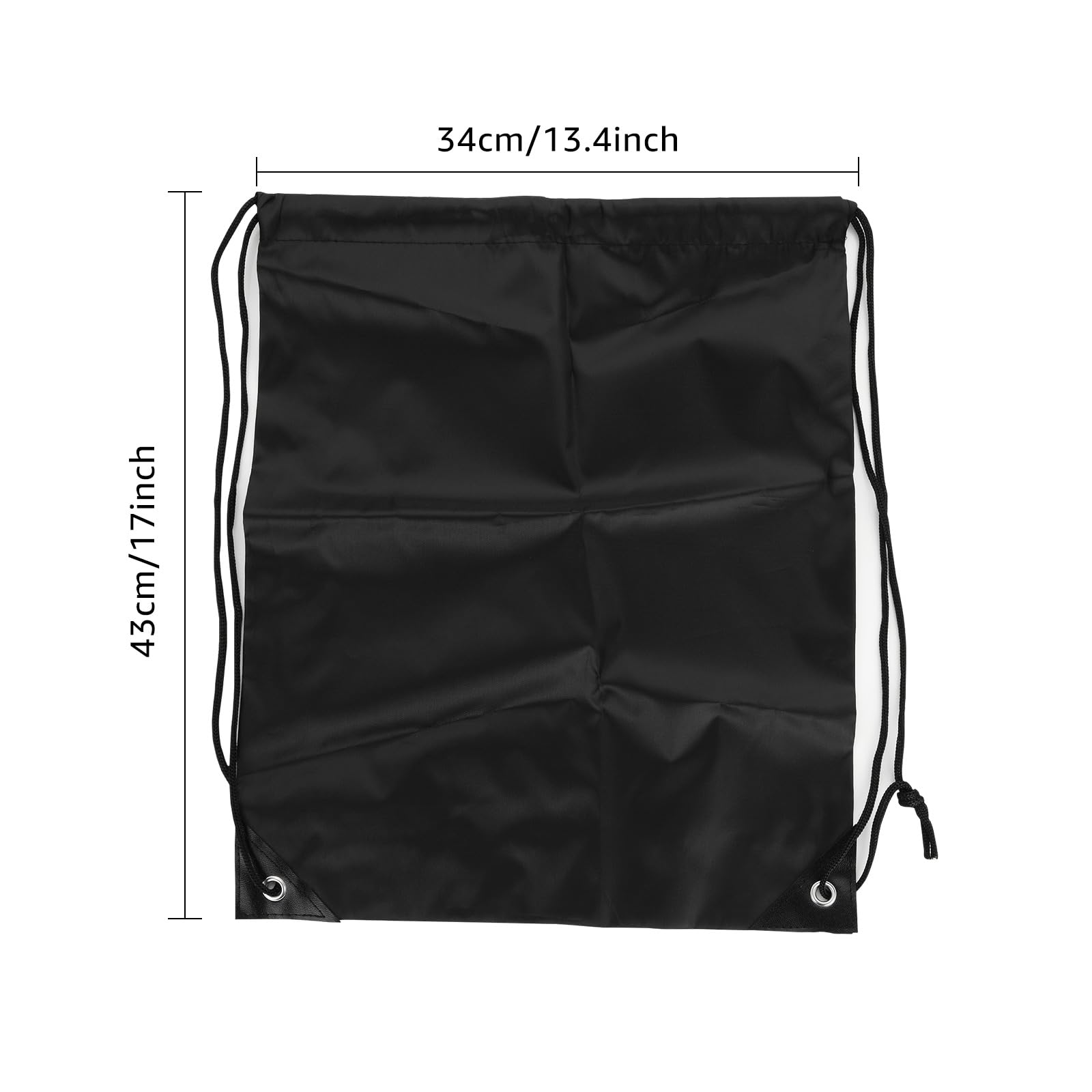 DAJAVE 20 Stück Turnbeutel Schwarz 34x43CM Kordelzugbeutel PE Beutel Kordelzug Turnbeutel Wasserdicht Schwimmbeutel Kordelzug Rucksack für Sport, Schule, Fitnessstudio, Reisen, Schwimmen, Strand