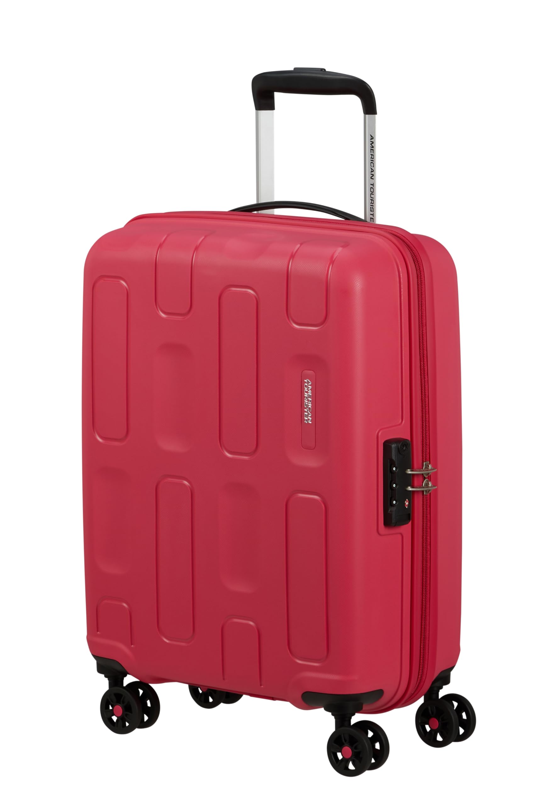 American Tourister Ellipso - Handgepäck Koffer 55 x 40 x 20 cm - Hartschalen Kabinentrolley für die meisten Airlines inkl. Ryanair und EasyJet - 4 Rollen, TSA-Schloss, Leicht - 32 L - Rosa