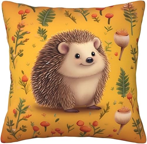 Miniatura 9 de Fundas de almohada decorativas con estampado de erizo, fundas de cojín cuadradas, funda de cojín suave, funda de almohada para decoración del hogar,