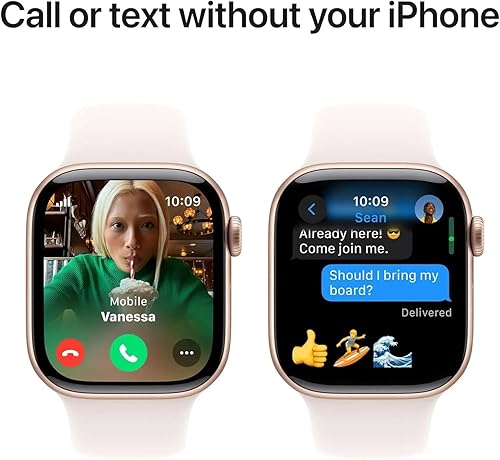 Miniatura 6 de Apple Watch Series 10 [GPS, 42mm] - Rose Gold Aluminum Case with Light Blush Sport Band, S/M (Renewed) Caja de aluminio de oro rosa con banda