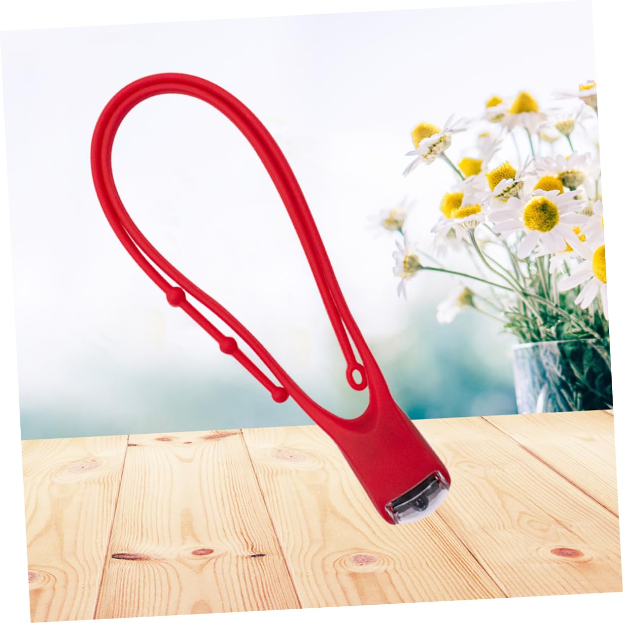 DOITOOL 2pcs Camping Work Night Lamp Torch Light Red Running Led Hiking Neck Silicone