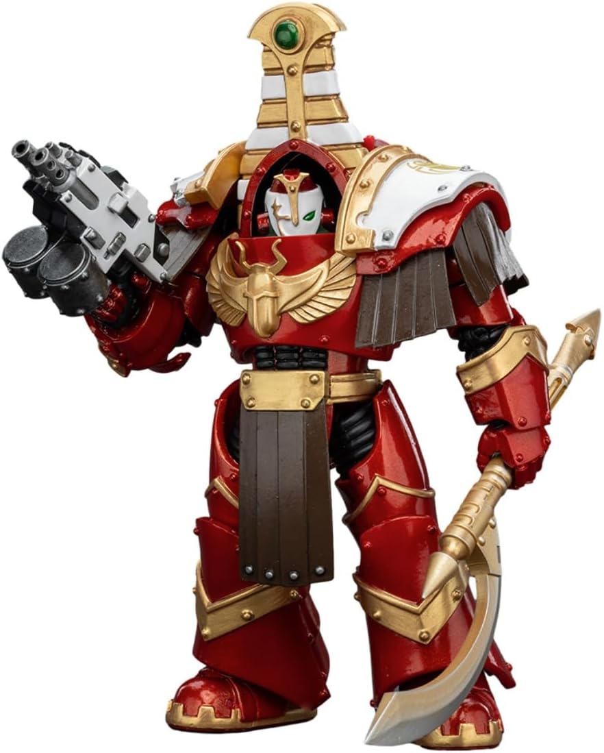 JOYTOY Warhammer 40k 1/18 Scale Collectible 5.4in Action Figure: Thousand Sons Sekhmet Terminator Cabal Sekhmet with Combi-Bolter and Achea Force Weapon