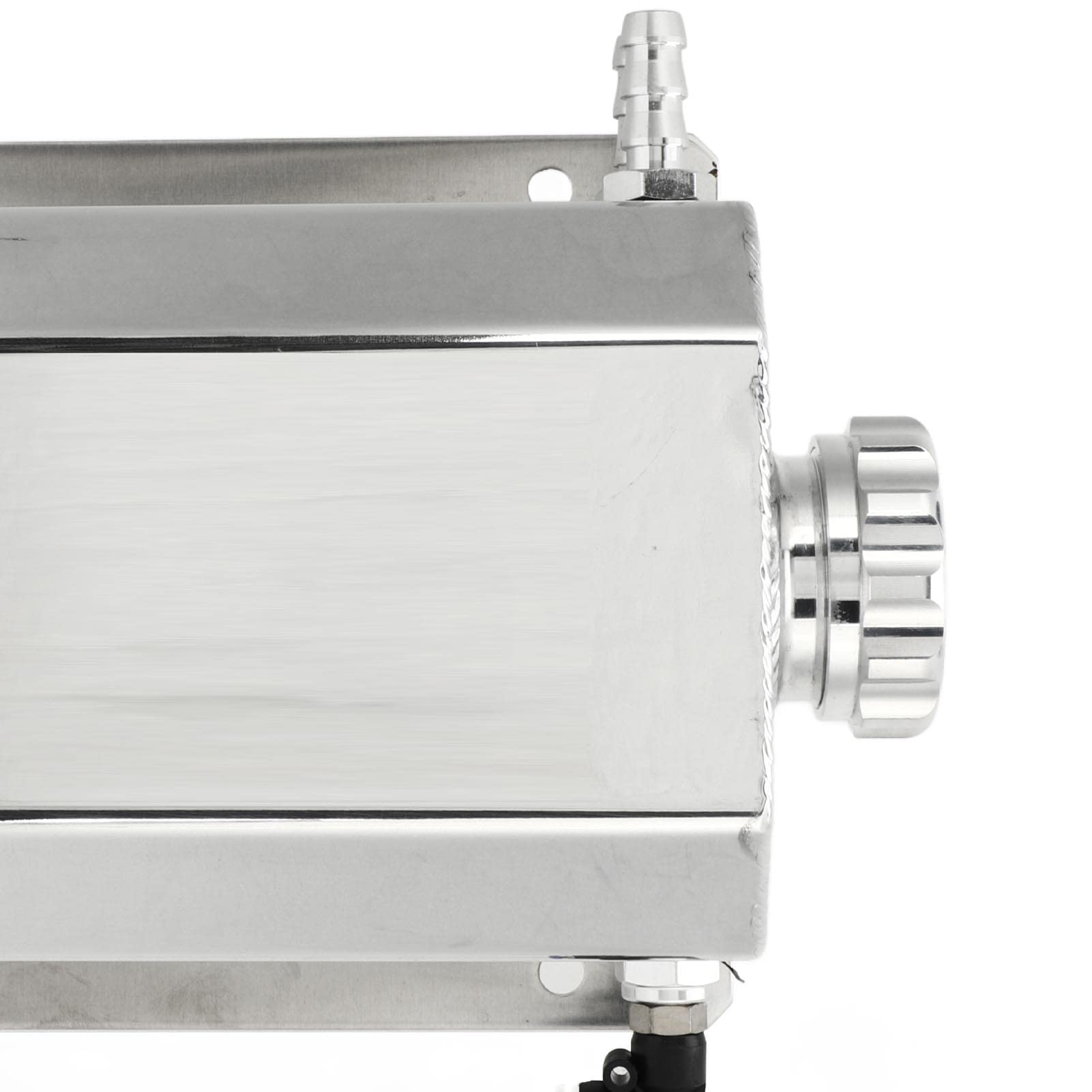 Serbatoio di Troppopieno del Liquido di Raffreddamento in Lega di Alluminio Capacità 2L Serbatoio di Recupero dell'Acqua per Radiatore Universale Serbatoio di Troppopieno per La (Argento)