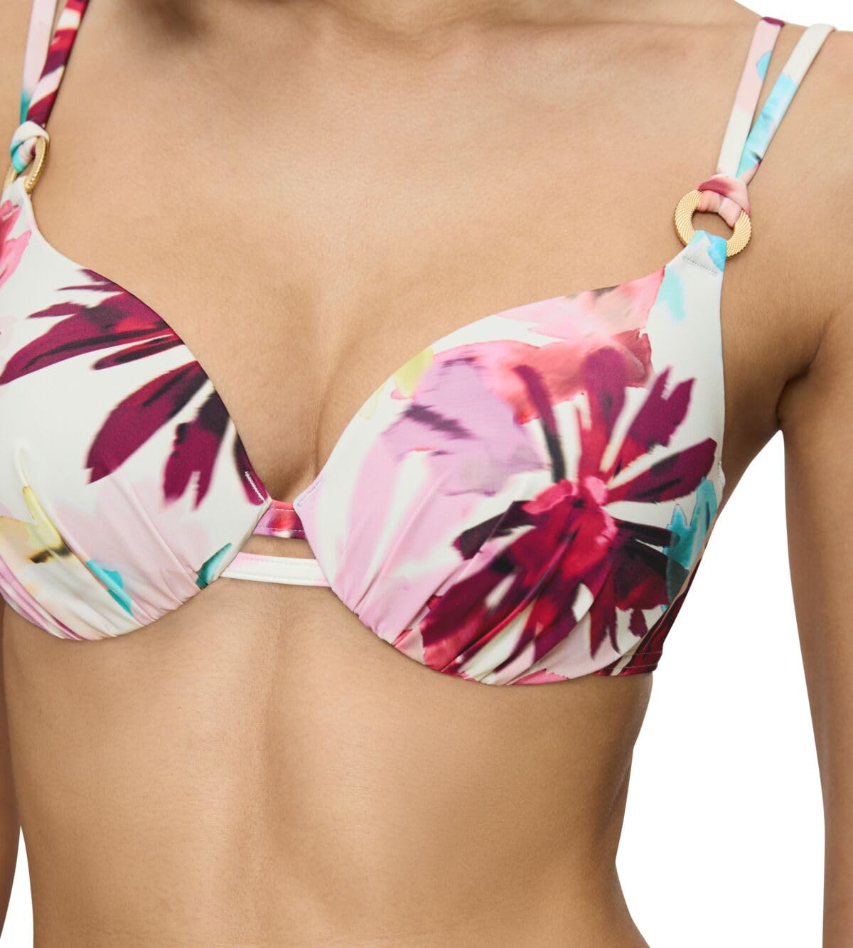 Triumph Summer Fleur WP Bikini Top, Rosa – Dark Combination, 48 Donna