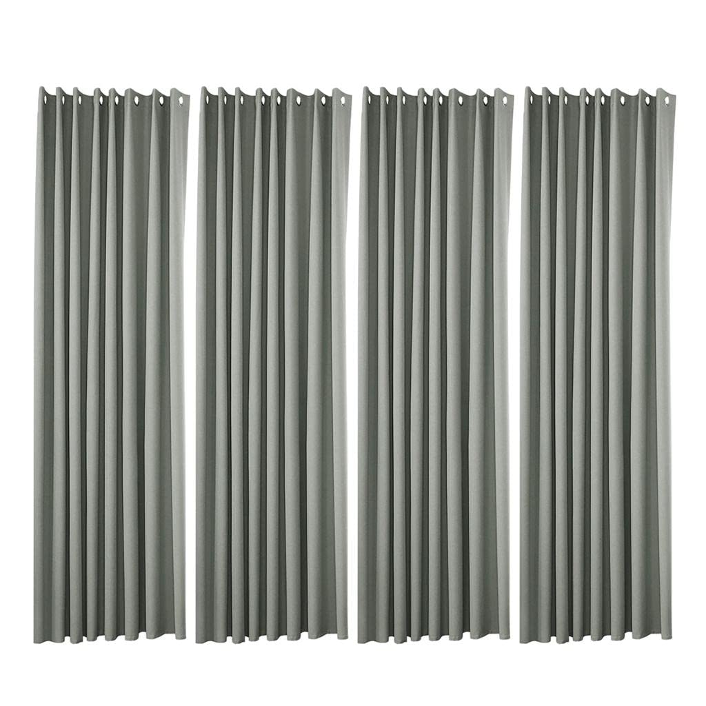 VELURA 4X Outdoor Curtains for Garden Party Supplies of Pavilion Beach 134x210cm Grey|4 Panel Curtain|Curtains, Drapes & Valances| Window Treatments & Hardware |Home & Garden-image-10