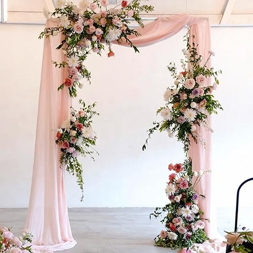 Miniatura 6 de Soporte de arco de boda con bases, 6.6 pies de alto x 4.2 pies de ancho, arco de jardín cuadrado de fácil montaje, extra ancho de metal para bodas,