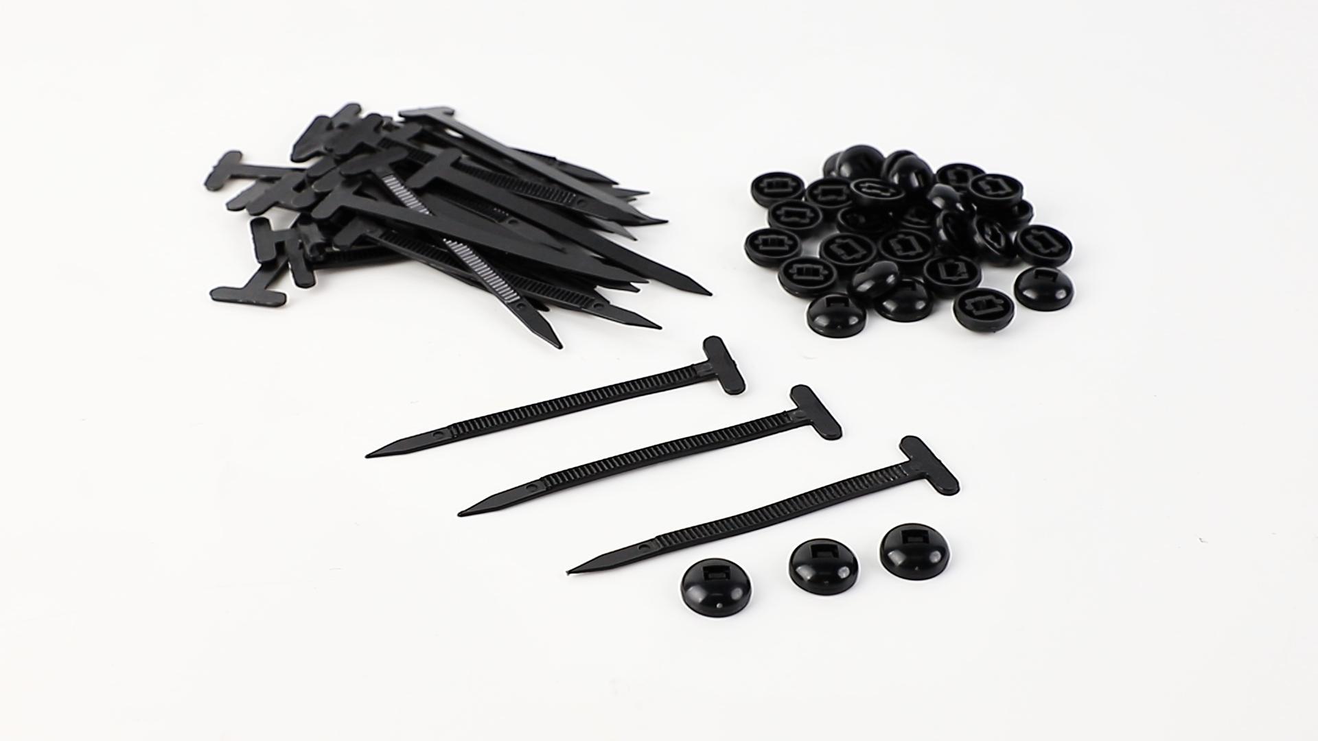 100 Attaches Câble Nylon – Lot De 100 Serre-câbles Noirs Pour Voiture, Garage, Maison, Rangement