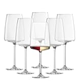 Sensa Red Wine Glass (Set of 6), Wine Glasses for Red or White Wine, Dishwasher-Safe Machine-Made Tritan Crystal Glasses, Made in Germany (18.1 Oz)